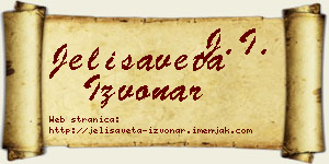 Jelisaveta Izvonar vizit kartica